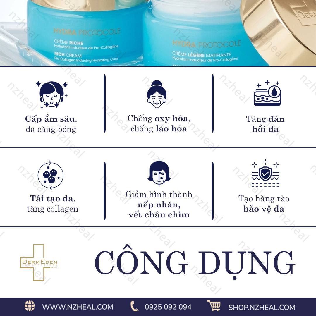 Kem dưỡng ẩm, chống lão hoá chuyên sâu DermEden Rich Cream (50ml)