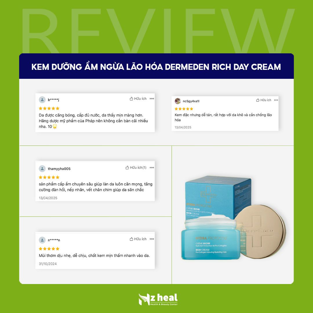 Kem dưỡng ẩm, chống lão hoá chuyên sâu DermEden Rich Cream (50ml)