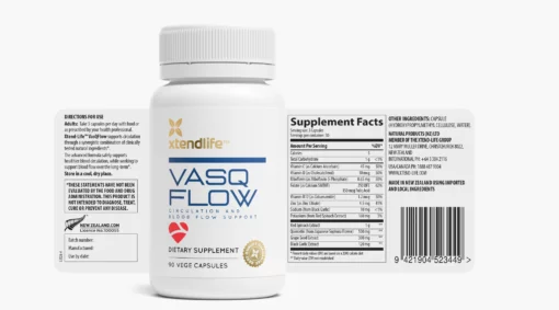 Viên uống lưu thông máu, tăng Nitric Oxide tự nhiên Xtend-Life VasQFlow (90 viên)