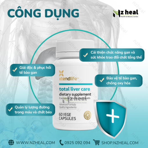Viên uống giải độc và phục hồi gan Xtend-Life Total Liver Care (60 viên) 2