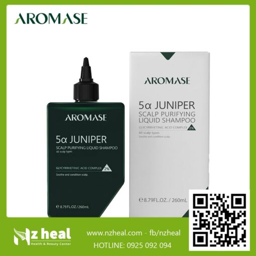 Dầu gội làm sạch sâu da đầu dạng lỏng Aromase 5α Juniper Scalp Purifying Liquid Shampoo 80ml 2