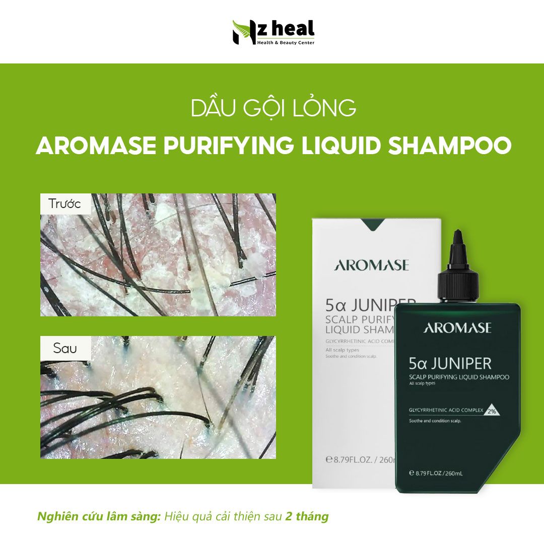 dau-goi-lam-sach-sau-da-dau-dang-long-aromase-5α-juniper-scalp-purifying-liquid-shampoo-80ml Dầu gội làm sạch sâu da đầu dạng lỏng Aromase 5α Juniper Scalp Purifying Liquid Shampoo 80ml