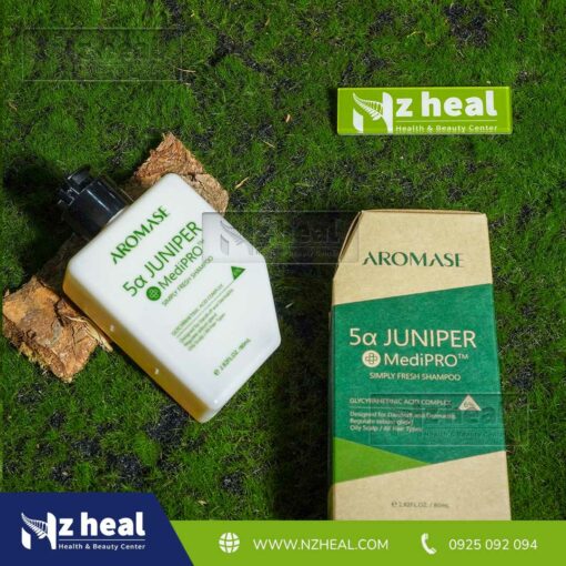 Dầu gội ngăn gàu, giảm viêm da đầu chuyên sâu Aromase 5α Juniper MediPRO Simply Fresh Shampoo 80ml 2