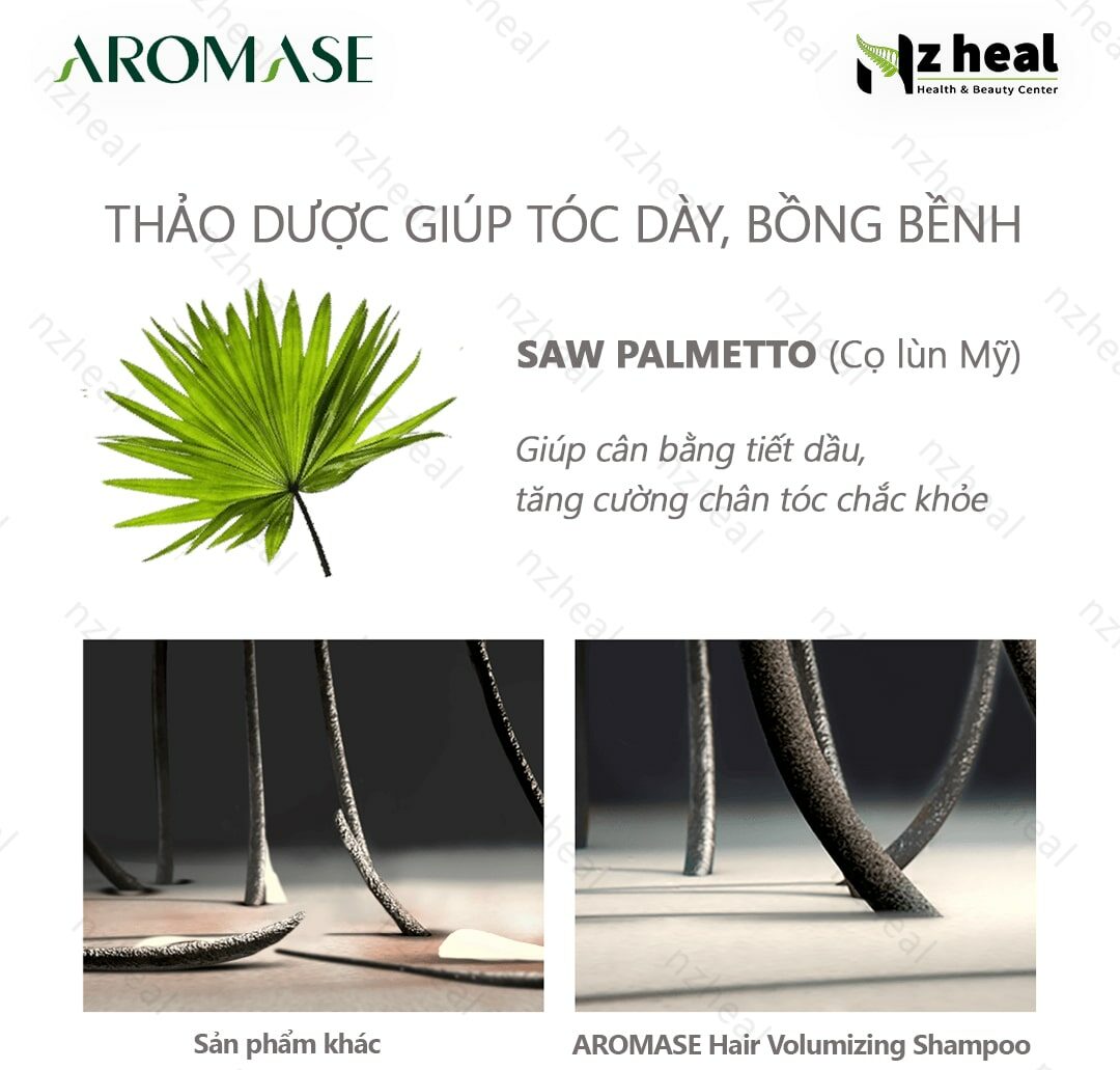 Dầu gội ngăn rụng và hỗ trợ mọc tóc Aromase Hair Volumizing Shampoo 90ml 1-1
