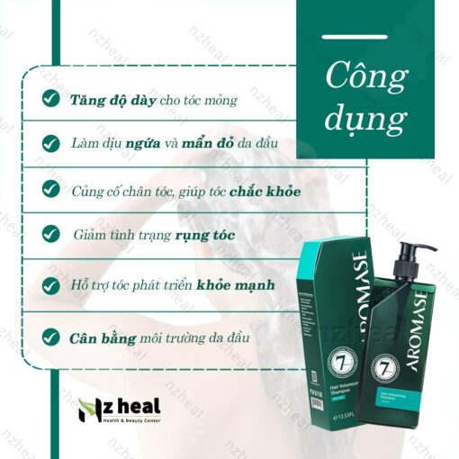 Dầu gội ngăn rụng và hỗ trợ mọc tóc Aromase Hair Volumizing Shampoo 90ml 1