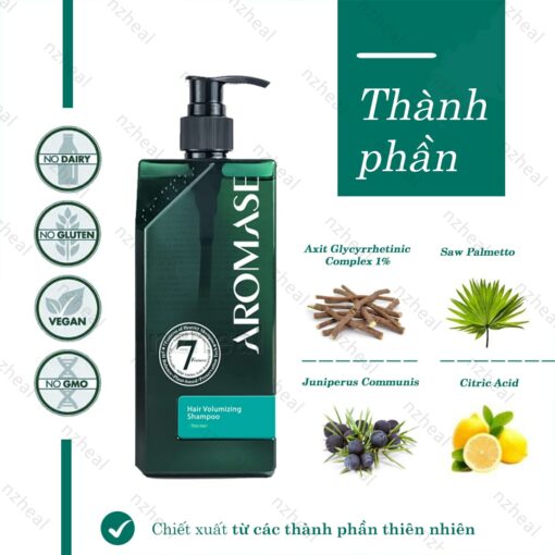 Dầu gội ngăn rụng và hỗ trợ mọc tóc Aromase Hair Volumizing Shampoo 90ml 2