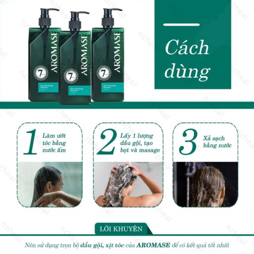 Dầu gội ngăn rụng và hỗ trợ mọc tóc Aromase Hair Volumizing Shampoo 90ml 4