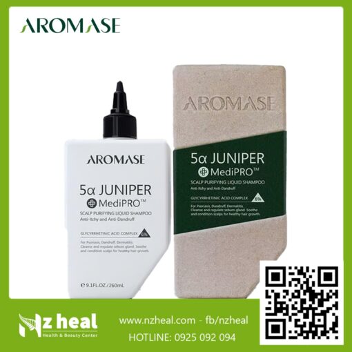 Dầu gội sạch da đầu chuyên sâu dạng lỏng Aromase 5α Juniper MediPRO Scalp Purifying Liquid Shampoo 80ml 2