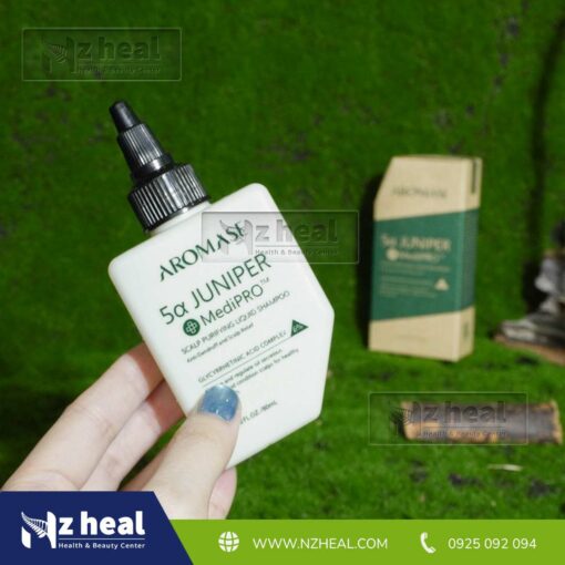 Dầu gội sạch da đầu chuyên sâu dạng lỏng Aromase 5α Juniper MediPRO Scalp Purifying Liquid Shampoo 80ml 4