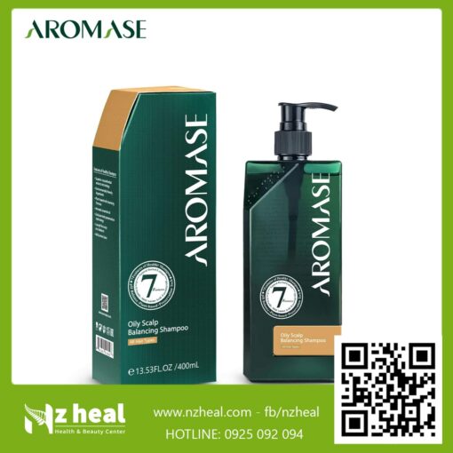 Dầu gội trị gàu và giảm nhờn da đầu Aromase Oily Scalp Balancing Shampoo 90ml 6