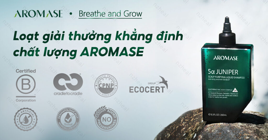 Hàng loạt chứng nhận uy tín khẳng định chất lượng thương hiệu dầu gội Aromase 2