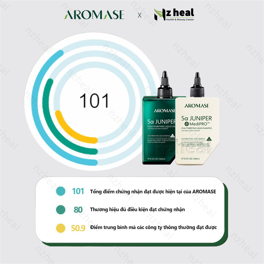 Hàng loạt chứng nhận uy tín khẳng định chất lượng thương hiệu dầu gội Aromase 3
