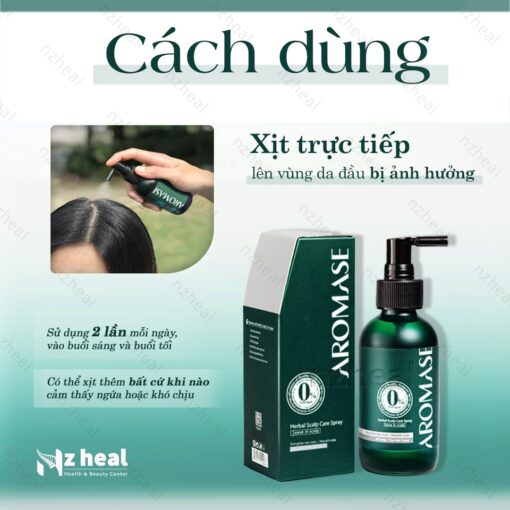Xịt dưỡng tóc và da đầu Aromase Herbal Scalp Care Spray 40ml (da đầu khô) 1