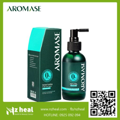 Xịt dưỡng tóc và làm dịu viêm da đầu Aromase Herbal Cooling Scalp Care Spray 40ml (da đầu dầu) 1-1