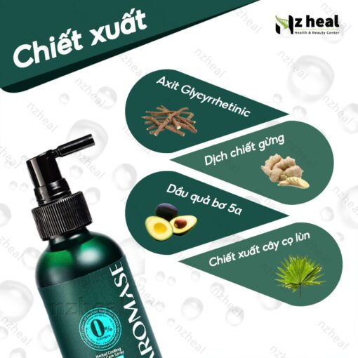 Xịt dưỡng tóc và làm dịu viêm da đầu Aromase Herbal Cooling Scalp Care Spray 40ml (da đầu dầu) 1