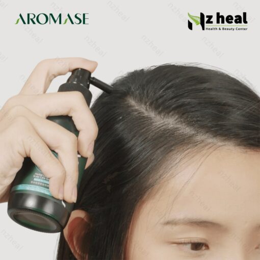 Xịt dưỡng tóc và làm dịu viêm da đầu Aromase Herbal Cooling Scalp Care Spray 40ml (da đầu dầu) 4-1