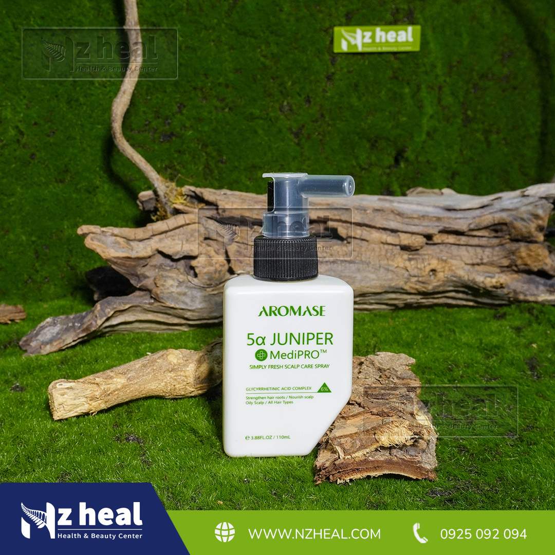 Xịt dưỡng và giảm viêm da đầu chuyên sâu Aromase 5α Juniper MediPRO Simply Fresh Spray 110ml 1