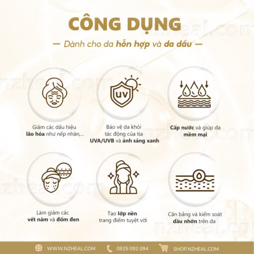 Kem chống nắng 4 in 1 DermEden Day Cream Global Action Combination Skin SPF 50 PA+++ – Da hỗn hợp/ da dầu 3ml 2