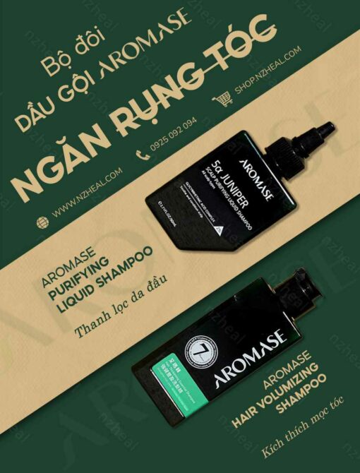 Bộ đôi dầu gội Aromase ngăn rụng, giúp mọc tóc: Purifying Liquid + Hair Volumizing 1