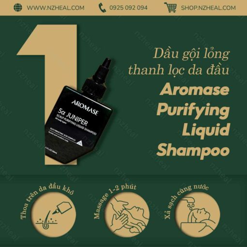 Bộ 3 Aromase giảm nhờn bết, ngăn gàu: Tẩy tế bào chết + Dầu gội + Xịt dưỡng 6