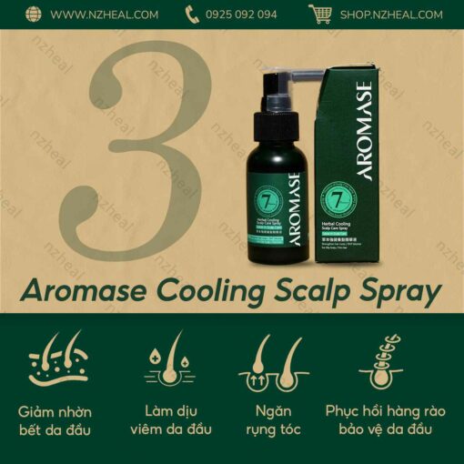 Bộ 3 Aromase giảm rụng, tăng cường mọc tóc: Tẩy tế bào chết + Dầu gội + Xịt dưỡng 1