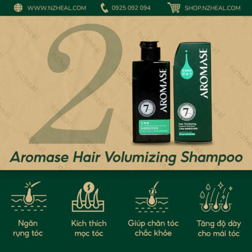 Bộ 3 Aromase giảm rụng, tăng cường mọc tóc: Tẩy tế bào chết + Dầu gội + Xịt dưỡng 3