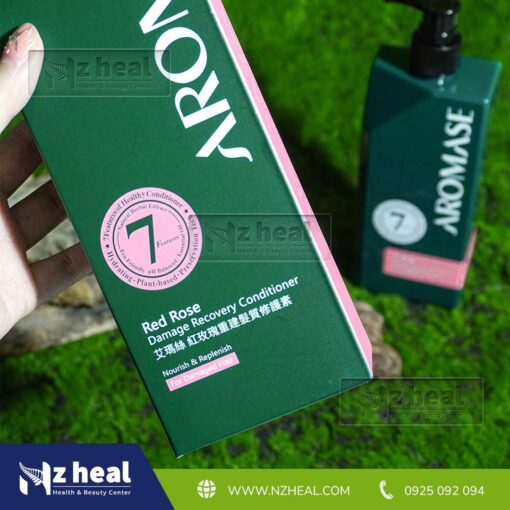 Dầu xả phục hồi tóc khô xơ Aromase Red Rose Recovery Hair Conditioner 400ml 2
