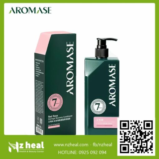 Dầu xả phục hồi tóc khô xơ AROMASE Red Rose Recovery Hair Conditioner 400ml 1 2