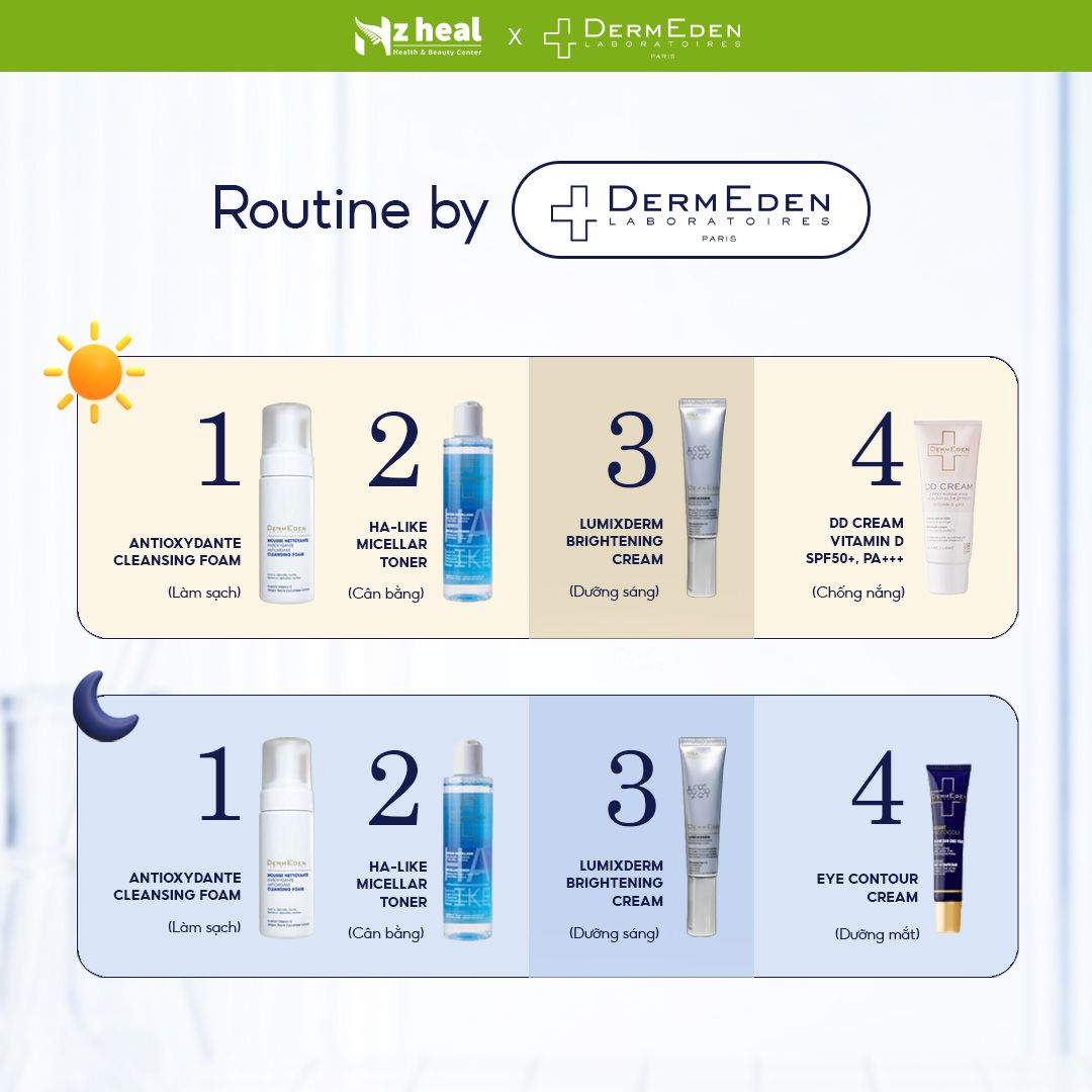 Kem dưỡng sáng da, mờ thâm nám DermEden Lumixderm Brightening Cream 40ml