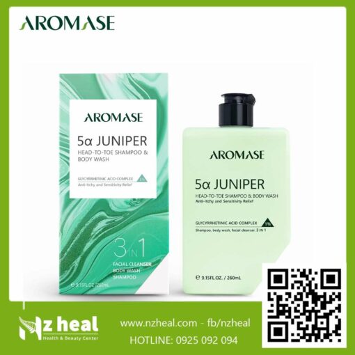 Sữa tắm gội làm sạch toàn thân 3in1 Aromase Head-To-Toe Shampoo & Body Wash 260ml (Mặt, Cơ thể và Da đầu) 1