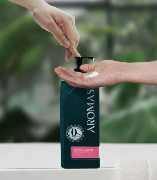 Dầu xả phục hồi tóc khô xơ AROMASE Red Rose Recovery Hair Conditioner 400ml 1
