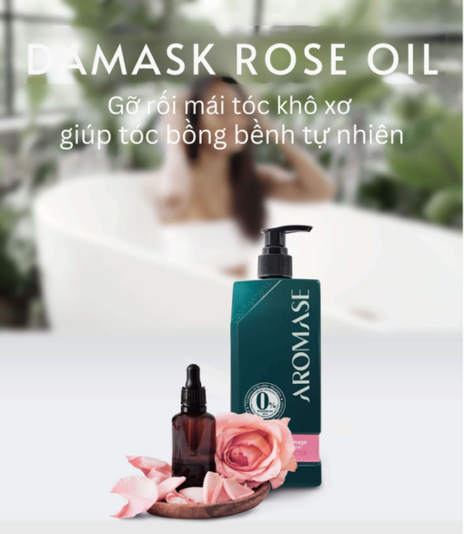 Dầu xả phục hồi tóc khô xơ AROMASE Red Rose Recovery Hair Conditioner 400ml 2