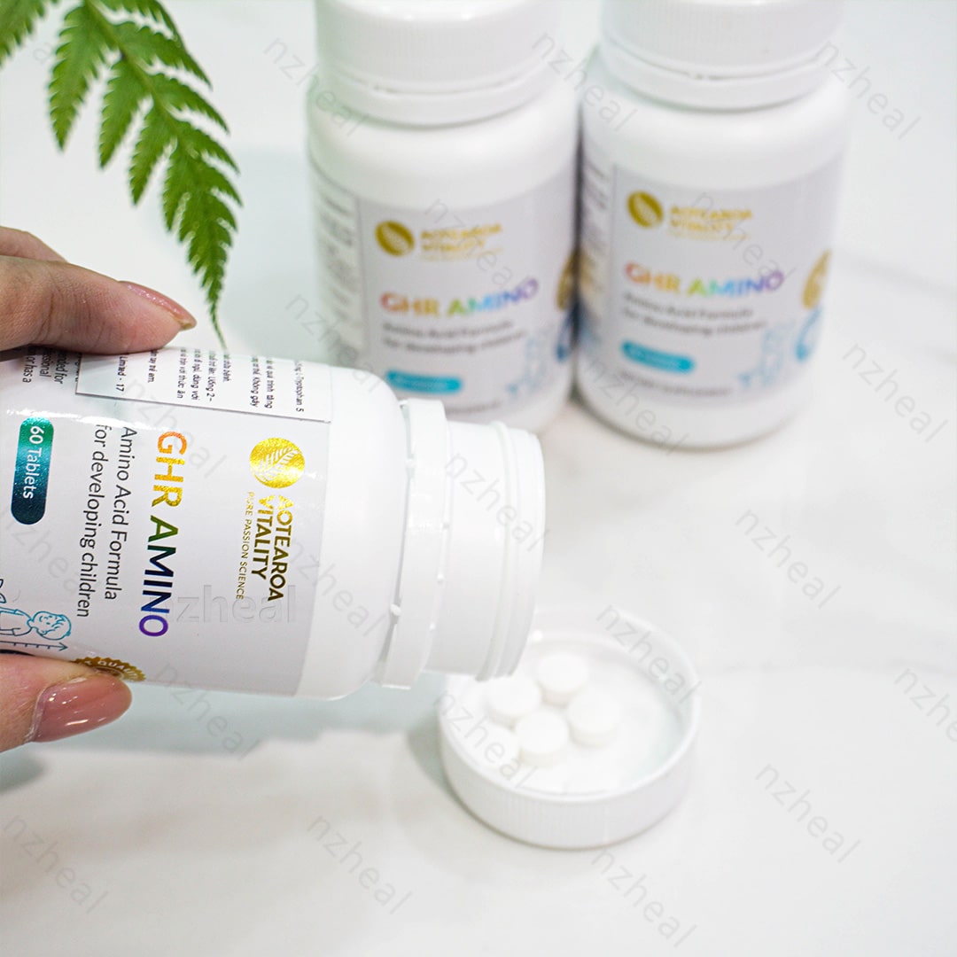 Công thức kép từ Aotearoa Vitality GHR Amino giúp trẻ tăng trưởng toàn diện: Axit Amin + Canxi Chelate 1