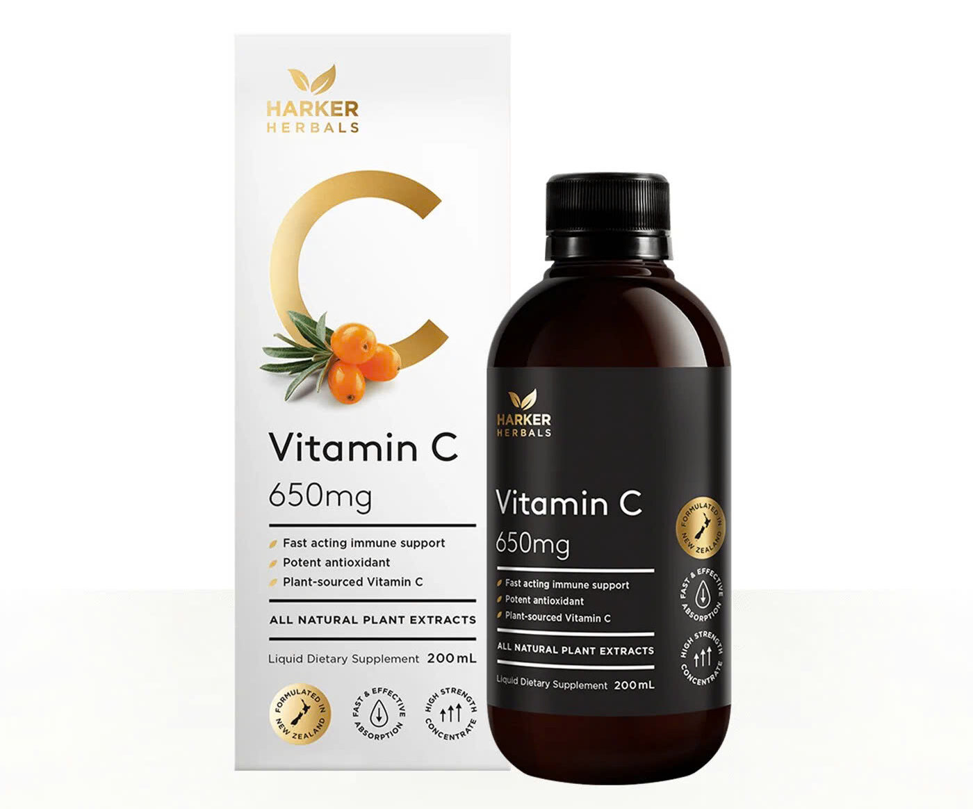 Siro bổ sung Vitamin C tăng đề kháng Harker Herbals Vitamin C 650mg (100ml) 3