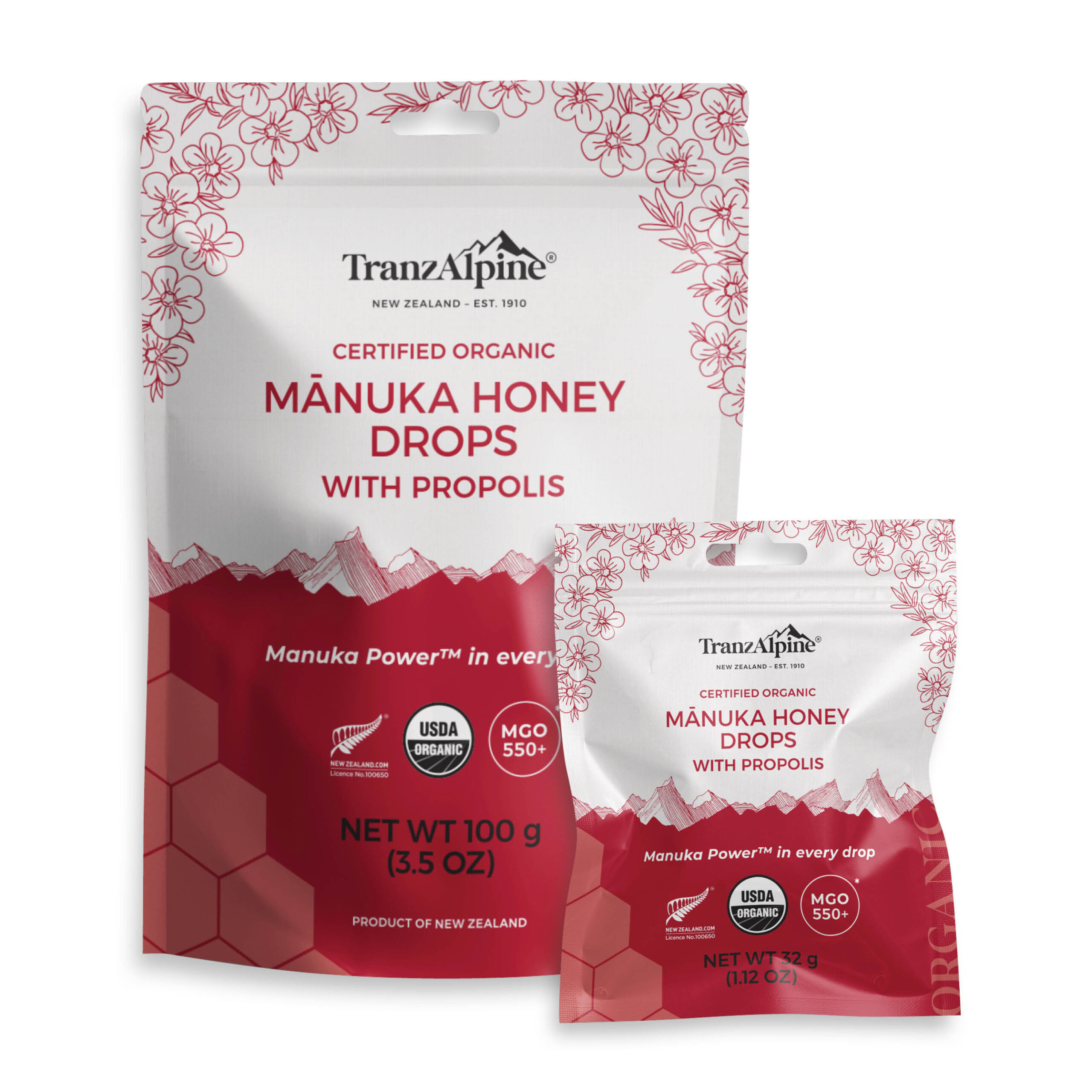 Kẹo ngậm mật ong TranzAlpine Manuka Honey Drops MGO550+ (8 viên/ 25 viên) 4-1