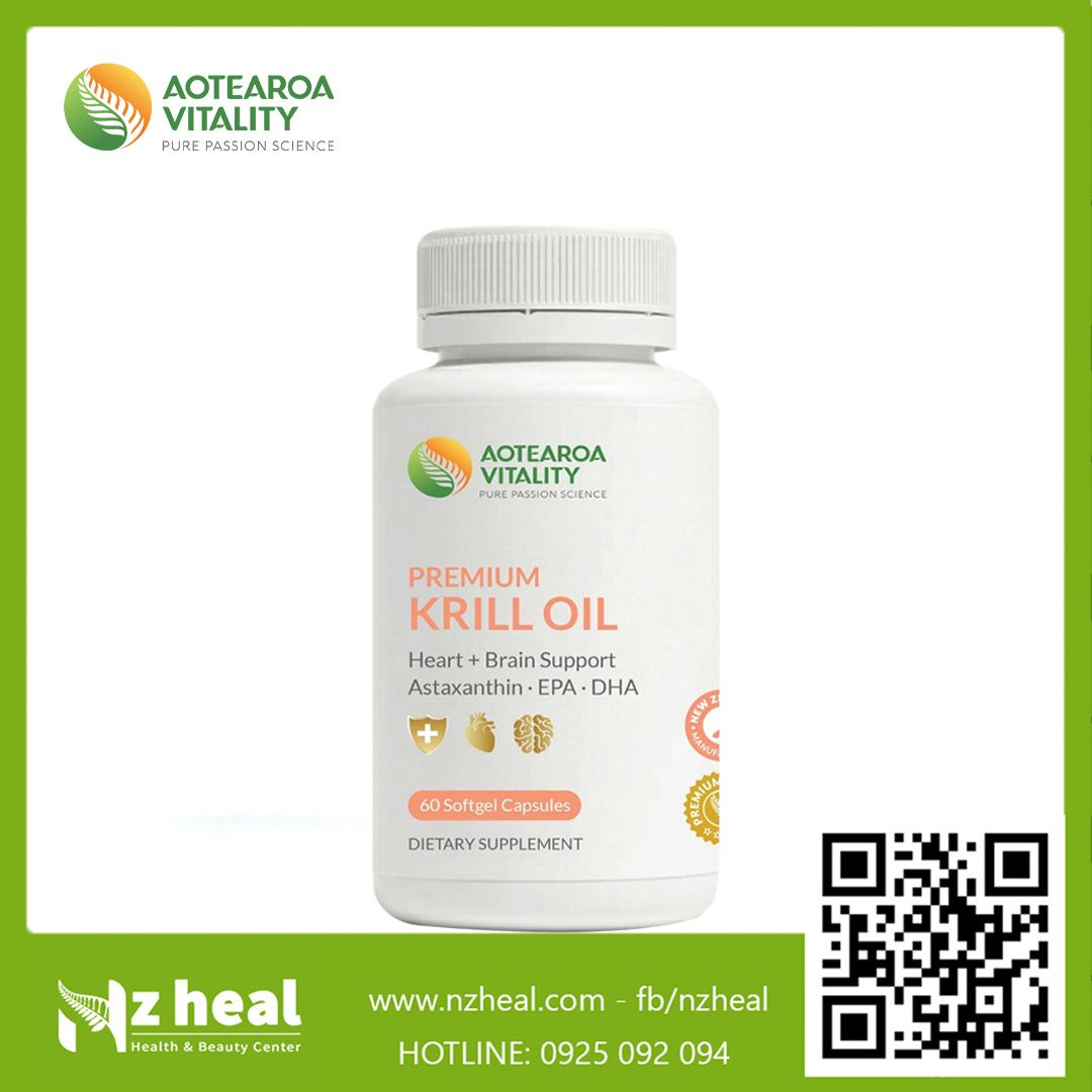 Viên dầu nhuyễn thể Omega 3 Aotearoa Vitality Premium Krill Oil 1-3