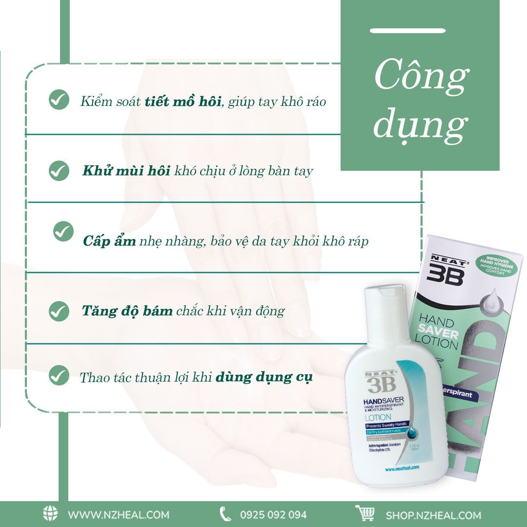 Kem kiểm soát mồ hôi tay Neat Feat Neat 3B Hand Saver Lotion (50ml) 2