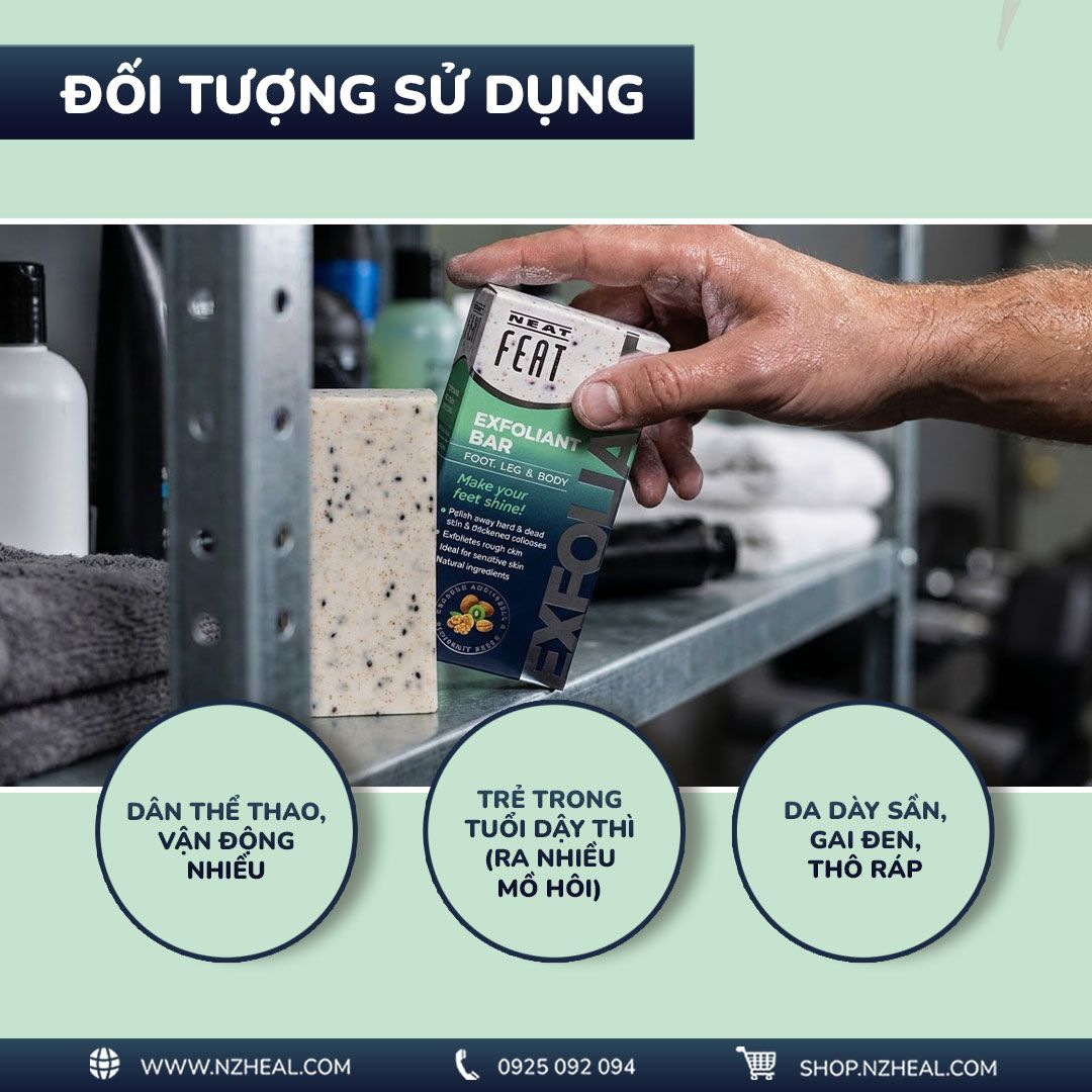 Xà phòng tẩy tế bào chết chân Neat Feat Exfoliant Soap 150g